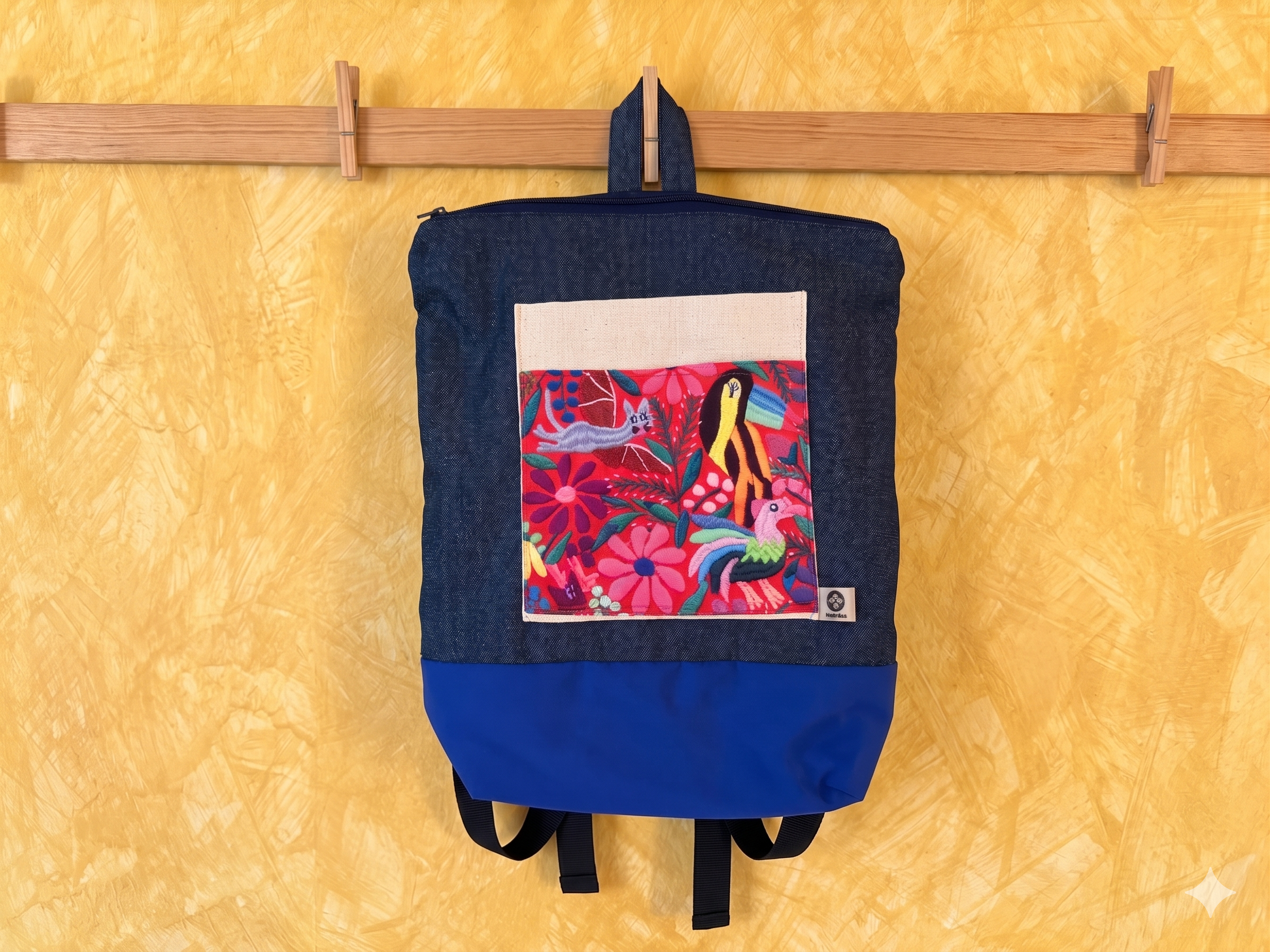 Mochila Estrella 3 (Azul y Selva)