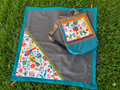 Kit: Azul cielo pájaros Mochila y Tapete